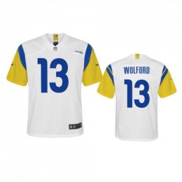 Los Angeles Los Angeles Rams #13 John Wolford Youth Alternate Game NFL Jersey – White Youth