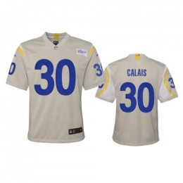 Los Angeles Los Angeles Rams #30 Raymond Calais Youth Game NFL Jersey – Bone Youth