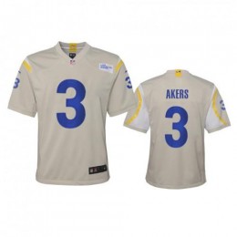 Los Angeles Los Angeles Rams #3 Cam Akers Youth Game NFL Jersey – Bone Youth