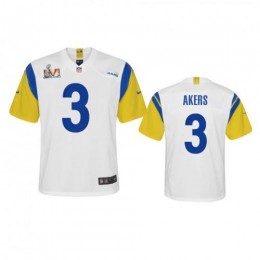 Los Angeles Los Angeles Rams #3 Cam Akers Youth Super Bowl LVI Patch Alternate Game NFL Jersey – White Youth