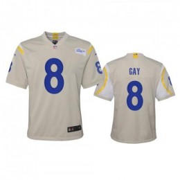 Los Angeles Los Angeles Rams #8 Matt Gay Youth Game NFL Jersey – Bone Youth