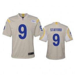 Los Angeles Rams #9 Matthew Stafford Youth Game NFL Jersey – Bone