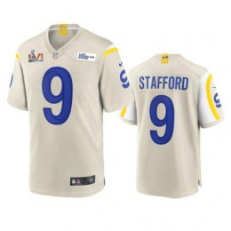 Los Angeles Rams #9 Matthew Stafford Youth Super Bowl LVI Patch Game NFL Jersey – Bone