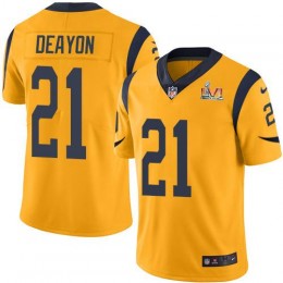 Los Angeles Rams #21 Donte Deayon Gold Super Bowl LVI Patch Youth Stitched NFL Limited Rush Jersey