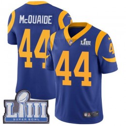 Los Angeles Rams #44 Jacob McQuaide Royal Blue Alternate Super Bowl LIII Bound Youth Stitched NFL Vapor Untouchable Limited Jersey