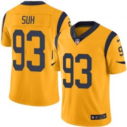 Los Angeles Rams #93 Ndamukong Suh Gold Youth Stitched NFL Limited Rush Jersey