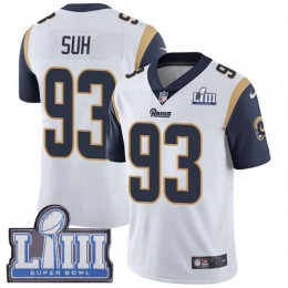 Los Angeles Rams #93 Ndamukong Suh White Super Bowl LIII Bound Youth Stitched NFL Vapor Untouchable Limited Jersey