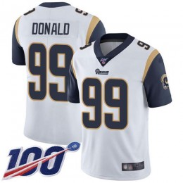 Rams #99 Aaron Donald White Youth Stitched NFL 100th Season Vapor Limited Jersey