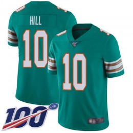 Dolphins #10 Tyreek Hill Aqua Green Alternate Youth Stitched NFL 100th Season Vapor Untouchable Limited Jersey