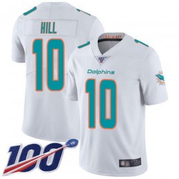 Dolphins #10 Tyreek Hill White Youth Stitched NFL 100th Season Vapor Limited Jersey