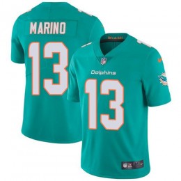 Dolphins #13 Dan Marino Aqua Green Team Color Youth Stitched NFL Vapor Untouchable Limited Jersey