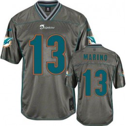 Dolphins #13 Dan Marino Grey Youth Stitched NFL Elite Vapor Jersey