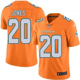 Miami Dolphins #20 Reshad Jones Orange Youth Stitched NFL Limited Rush Jersey