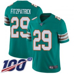 Miami Dolphins #29 Minkah Fitzpatrick Aqua Green Alternate Youth Stitched NFL 100th Season Vapor Limited Jersey
