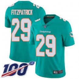 Miami Dolphins #29 Minkah Fitzpatrick Aqua Green Team Color Youth Stitched NFL 100th Season Vapor Limited Jersey