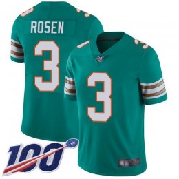 Miami Dolphins #3 Josh Rosen Aqua Green Alternate Youth Stitched NFL 100th Season Vapor Limited Jersey
