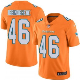 Miami Dolphins #46 Noah Igbinoghene Orange Green Youth Stitched NFL Limited Rush Jersey
