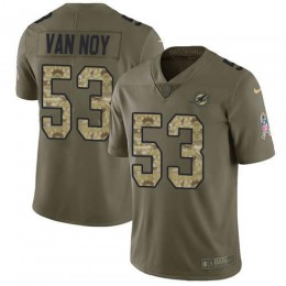 Miami Dolphins #53 Kyle Van Noy Olive/Camo Youth Stitched NFL Limited 2017 Salute To Service Jersey