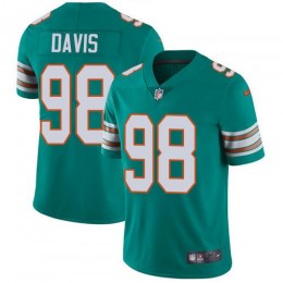 Miami Dolphins #98 Raekwon Davis Aqua Green Alternate Youth Stitched NFL Vapor Untouchable Limited Jersey