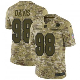 Miami Dolphins #98 Raekwon Davis Camo Youth Stitched NFL Limited 2018 Salute To Service Jersey