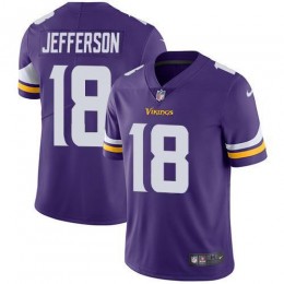 Vikings #18 Justin Jefferson Purple Team Color Youth Stitched NFL Vapor Untouchable Limited Jersey