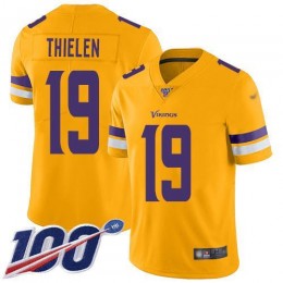 Vikings #19 Adam Thielen Gold Youth Stitched NFL Limited Inverted Legend 100th Season Jersey