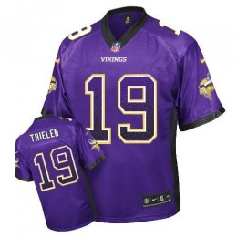 Vikings #19 Adam Thielen Purple Team Color Youth Stitched NFL Elite Drift Fashion Jersey