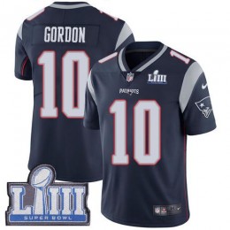 New England Patriots #10 Josh Gordon Navy Blue Team Color Super Bowl LIII Bound Youth Stitched NFL Vapor Untouchable Limited Jersey