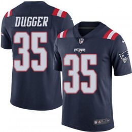 New England Patriots #35 Kyle Dugger Navy Blue Youth Stitched NFL Limited Rush Jersey