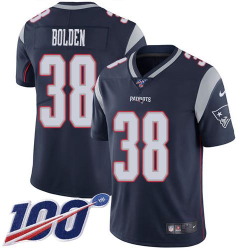 New England Patriots #38 Brandon Bolden Navy Blue Team Color Youth Stitched NFL 100th Season Vapor Untouchable Limited Jersey New England Patriots #38 Brandon Bolden Navy Blue Team Color Youth Stitched NFL 100th Season Vapor Untouchable Limited Jersey