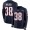 New England Patriots #38 Brandon Bolden Navy Blue Team Color Youth Stitched NFL Limited Therma Long Sleeve Jersey