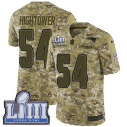 New England Patriots #54 Dont’a Hightower Camo Super Bowl LIII Bound Youth Stitched NFL Limited 2018 Salute to Service Jersey