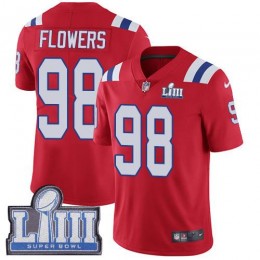 New England Patriots #98 Trey Flowers Red Alternate Super Bowl LIII Bound Youth Stitched NFL Vapor Untouchable Limited Jersey