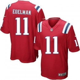Patriots #11 Julian Edelman Red Alternate Youth Stitched NFL Elite Jersey