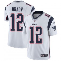 Patriots #12 Tom Brady White Youth Stitched NFL Vapor Untouchable Limited Jersey