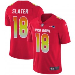 Patriots #18 Matt Slater Red Youth Stitched NFL Limited AFC 2018 Pro Bowl Jersey