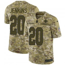 New Orleans Saints #20 Janoris Jenkins Camo Youth Stitched NFL Limited 2018 Salute To Service Jersey
