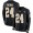 New Orleans Saints #24 Devonta Freeman Black Team Color Youth Stitched NFL Limited Therma Long Sleeve Jersey