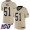 New Orleans Saints #51 Cesar Ruiz Gold Youth Stitched NFL Limited Inverted Legend 100th Season Jersey
