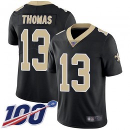 Saints #13 Michael Thomas Black Team Color Youth Stitched NFL 100th Season Vapor Limited Jersey