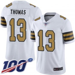 Saints #13 Michael Thomas White Youth Stitched NFL Limited Rush 100th Season Jersey
