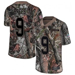 Saints #9 Drew Brees Camo Youth Stitched NFL Limited Rush Realtree Jersey
