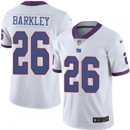 Giants #26 Saquon Barkley White Youth Stitched NFL Limited Rush Jersey