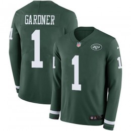 Jets #1 Ahmad Sauce Gardner Green Team Color Youth Stitched NFL Limited Therma Long Sleeve Jersey