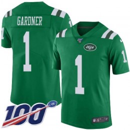 Jets #1 Ahmad Sauce Gardner Green Youth Stitched NFL Limited Rush 100th Season Jersey