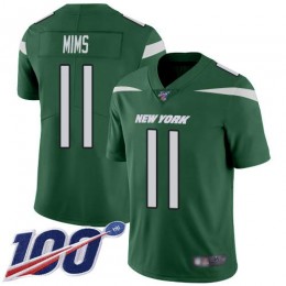 New York Jets #11 Denzel Mim Green Team Color Youth Stitched NFL 100th Season Vapor Untouchable Limited Jersey