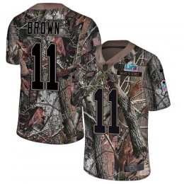 Eagles #11 A.J. Brown Camo Super Bowl LVII Patch Youth Stitched NFL Limited Rush Realtree Jersey