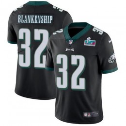 Eagles #32 Reed Blankenship Black Alternate Super Bowl LVII Patch Youth Stitched NFL Vapor Untouchable Limited Jersey