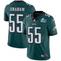 Eagles #55 Brandon Graham Green Team Color Super Bowl LVII Patch Youth Stitched NFL Vapor Untouchable Limited Jersey