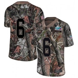 Eagles #6 DeVonta Smith Camo Super Bowl LVII Patch Youth Stitched NFL Limited Rush Realtree Jersey